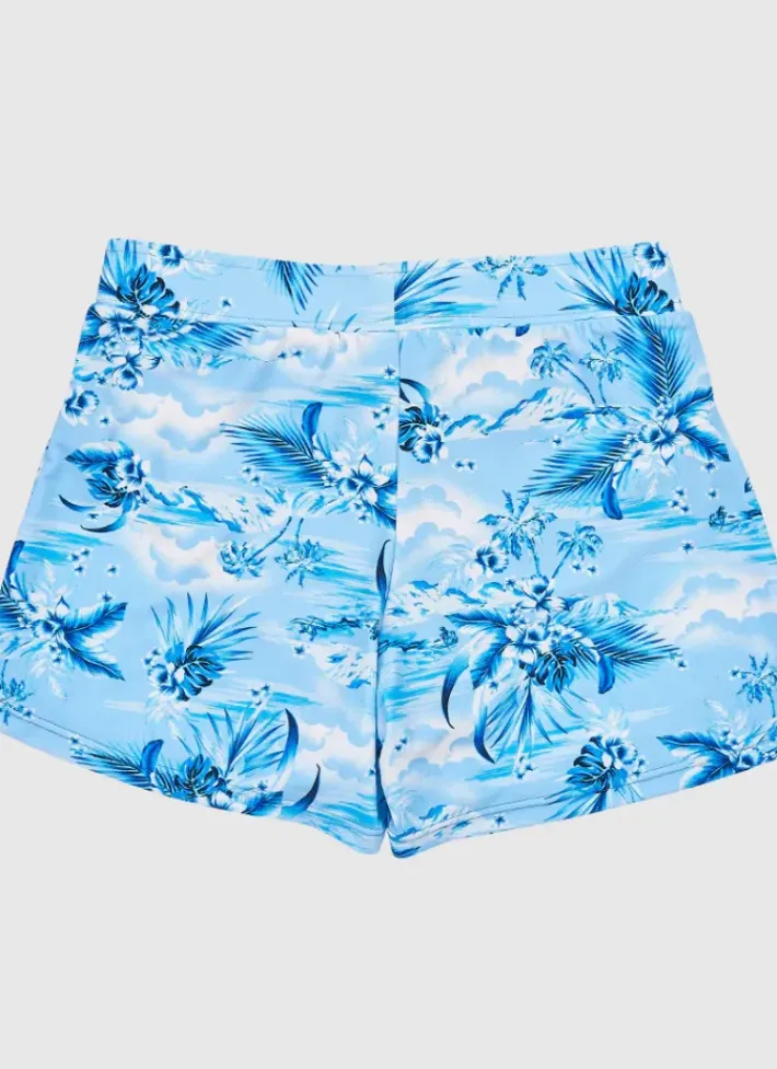 Kids Aqua Blu Lycra Swim Shorts
