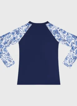 Kids Aqua Blu Long Sleeve Rash Vest