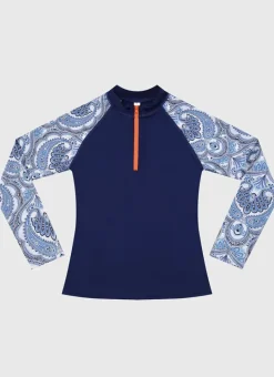 Kids/BOY Aqua Blu Long Sleeve Rash Vest