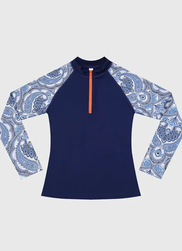 Kids/BOY Aqua Blu Long Sleeve Rash Vest