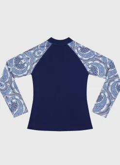 Kids/BOY Aqua Blu Long Sleeve Rash Vest