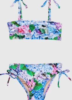 Kids Aqua Blu Frill Bikini Set