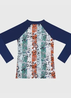Kids Aqua Blu Long Sleeve Rash Vest