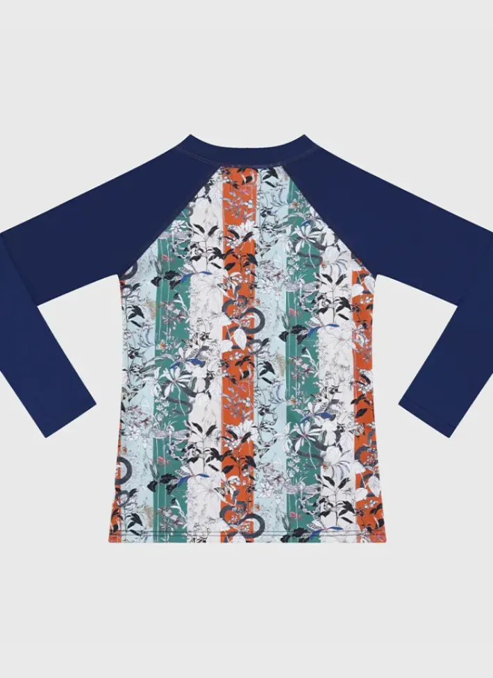Kids Aqua Blu Long Sleeve Rash Vest
