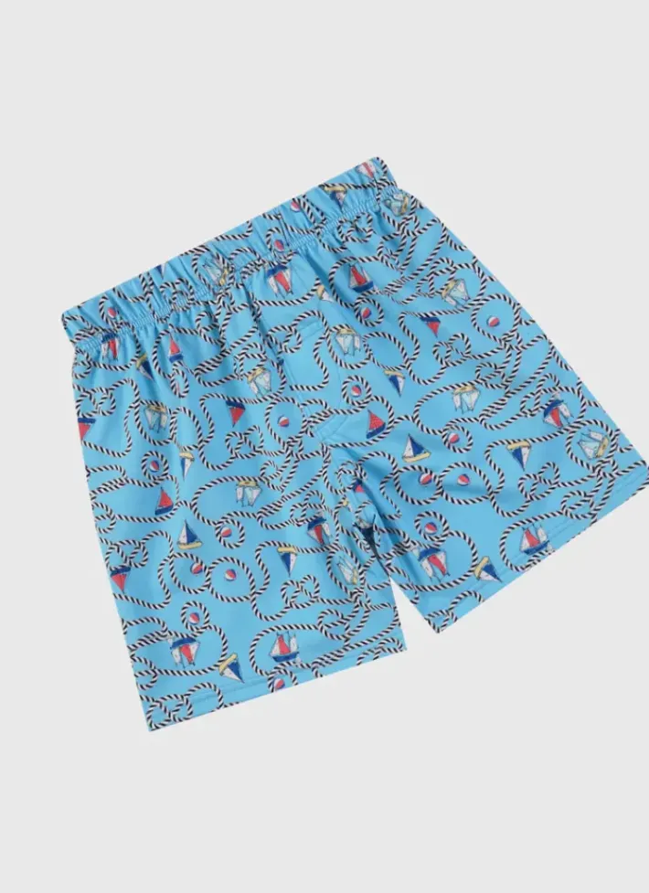 Kids/BOY Aqua Blu Lycra Boardshorts