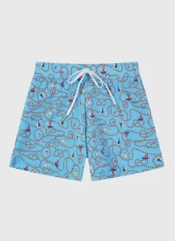 Kids/BOY Aqua Blu Lycra Swim Shorts