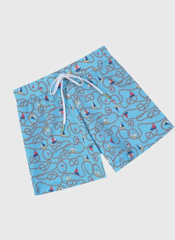 Kids/BOY Aqua Blu Lycra Swim Shorts