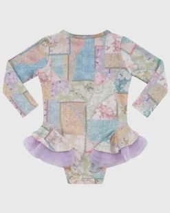 Kids Aqua Blu Long Sleeve One Piece