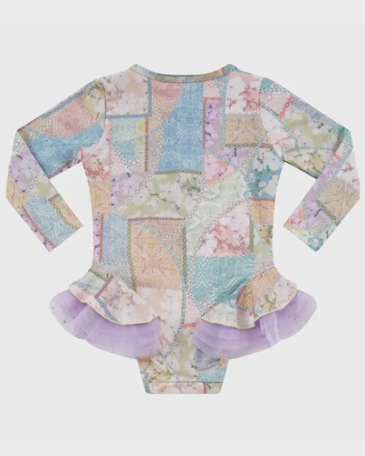 Kids Aqua Blu Long Sleeve One Piece