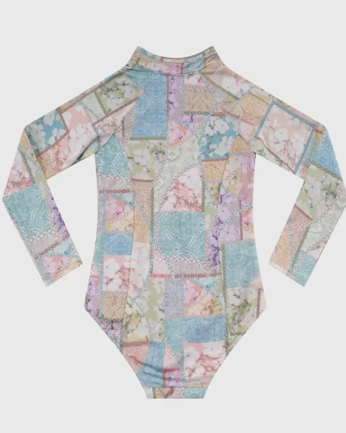 Kids Aqua Blu Long Sleeve One Piece