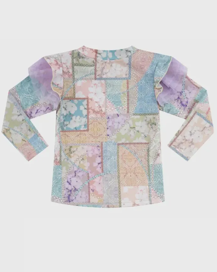 Kids Aqua Blu Long Sleeve Rash Vest