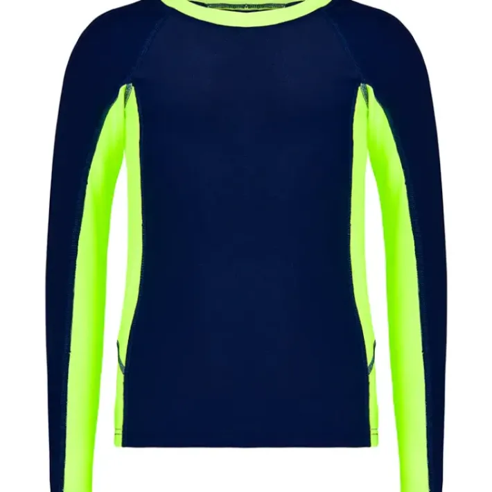 Kids Aqua Blu Building Blocks Long Sleeve Rash Vest