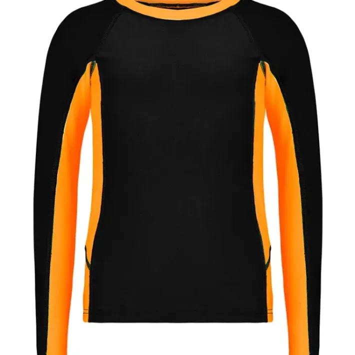 Kids Aqua Blu Building Blocks Long Sleeve Rash Vest