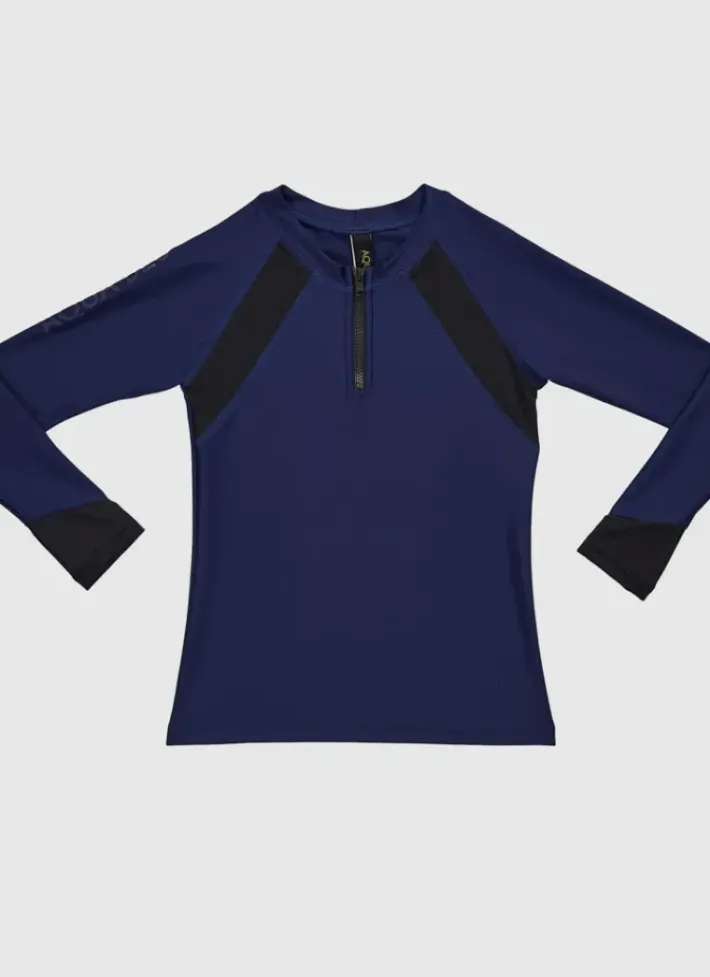 Kids Aqua Blu Building Blocks Long Sleeve Rash Vest (SAMPLE)