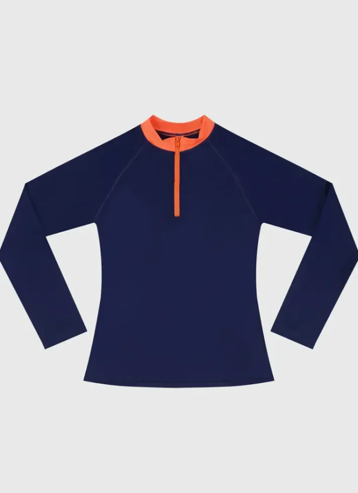 Kids/BOY Aqua Blu Building Blocks Long Sleeve Rash Vest