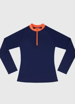 Kids/BOY Aqua Blu Building Blocks Long Sleeve Rash Vest