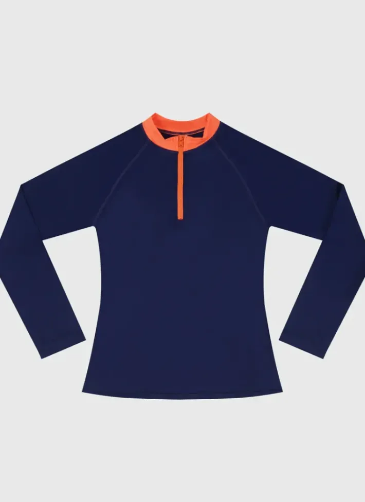 Kids/BOY Aqua Blu Building Blocks Long Sleeve Rash Vest