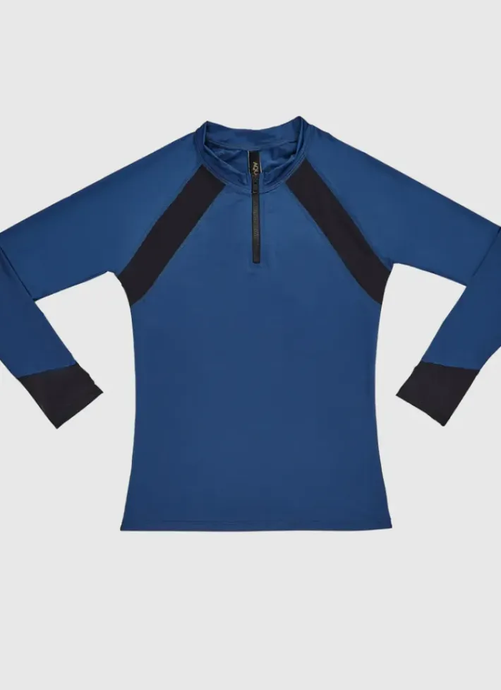 Kids Aqua Blu Building Blocks Long Sleeve Rash Vest (SAMPLE)