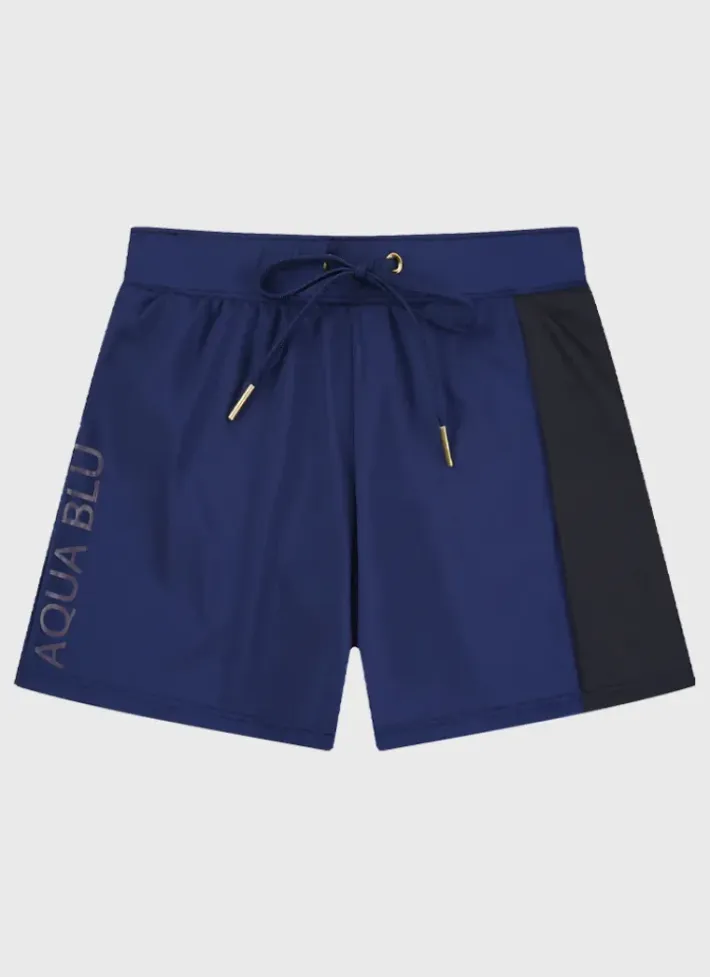 Kids/BOY Aqua Blu Building Blocks Lycra Swim Shorts