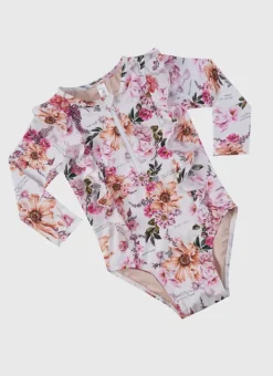 Kids Aqua Blu Long Sleeve One Piece