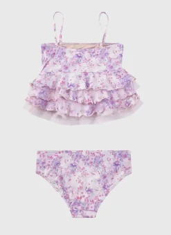 Kids Aqua Blu Halter Neck Bikini Set