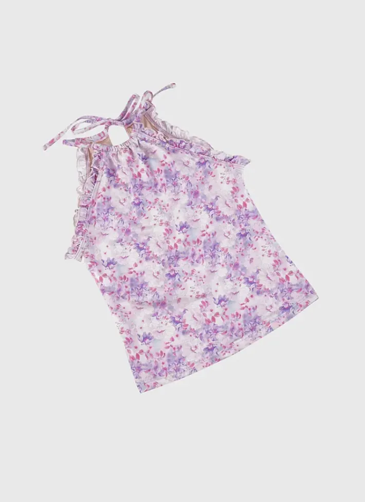 Kids Aqua Blu Halter Neck Tankini Set (SAMPLE)