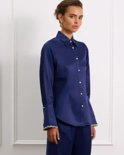 Women Aqua Blu Éclat Juliette Blouse
