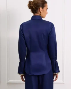 Women Aqua Blu Éclat Juliette Blouse