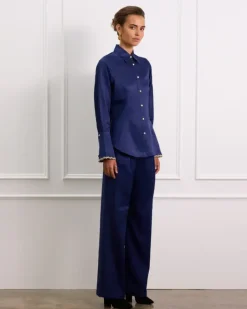 Women Aqua Blu Éclat Juliette Blouse