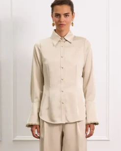 Women Aqua Blu Éclat Juliette Blouse