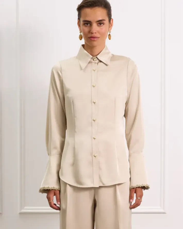 Women Aqua Blu Éclat Juliette Blouse