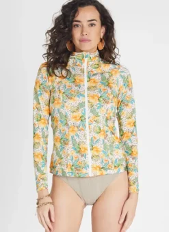 Women Aqua Blu Hayley Rash Guard