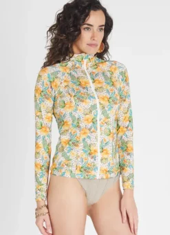 Women Aqua Blu Hayley Rash Guard