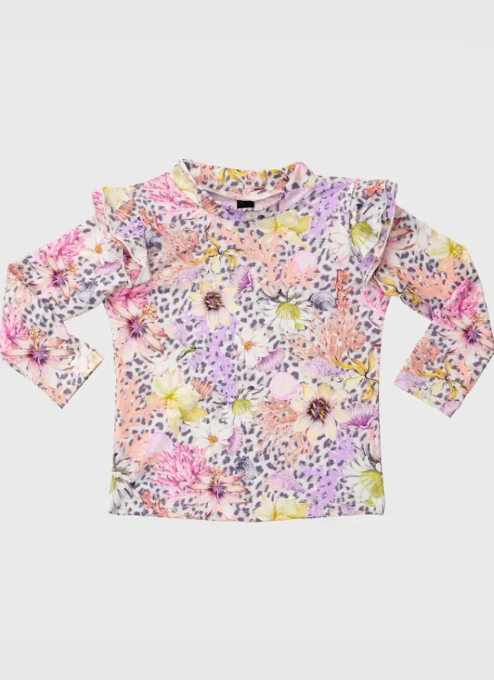 Kids Aqua Blu Long Sleeve Rash Vest