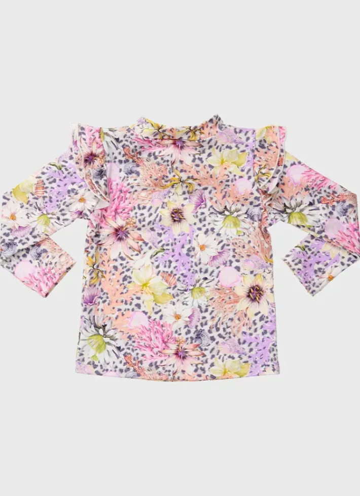 Kids Aqua Blu Long Sleeve Rash Vest