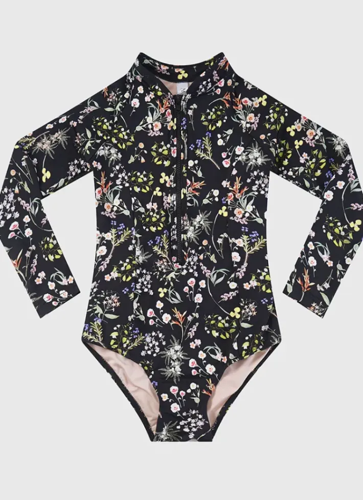 Kids Aqua Blu Long Sleeve One Piece