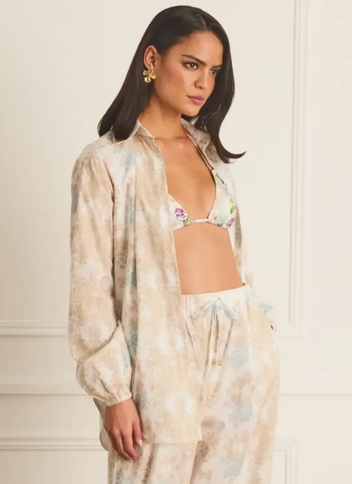 Women Aqua Blu Odilia Beach Shirt (SAMPLE)