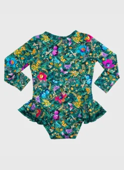 Kids Aqua Blu Long Sleeve One Piece
