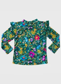 Kids Aqua Blu Long Sleeve Rash Vest