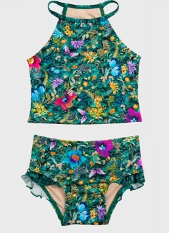 Kids Aqua Blu Tankini Set