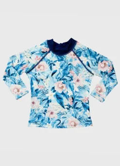 Kids/BOY Aqua Blu Long Sleeve Rash Vest
