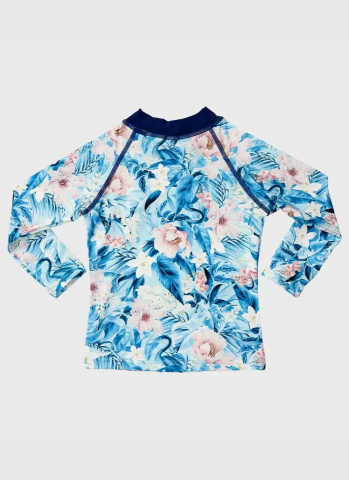 Kids/BOY Aqua Blu Long Sleeve Rash Vest