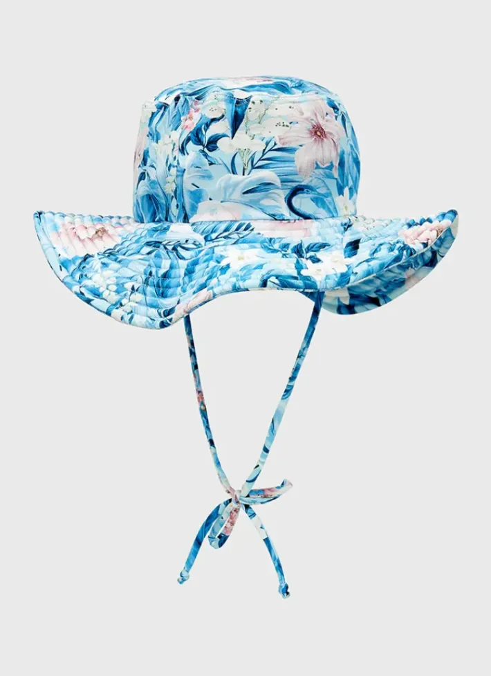 Kids/BOY Aqua Blu Lycra Bucket Hat
