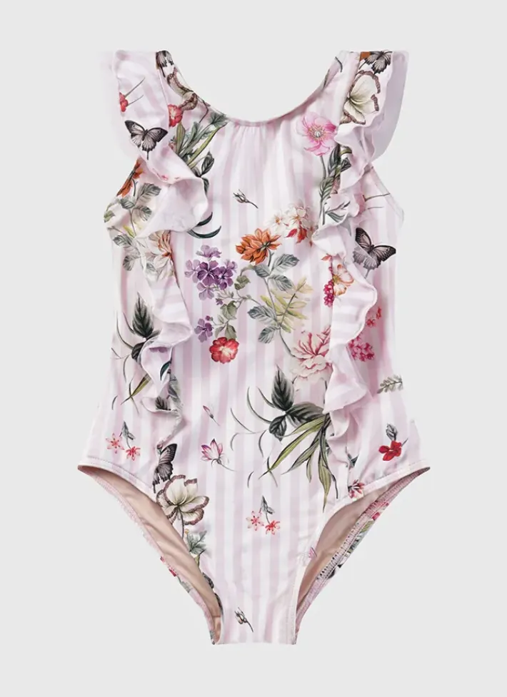 Kids Aqua Blu Frill One Piece