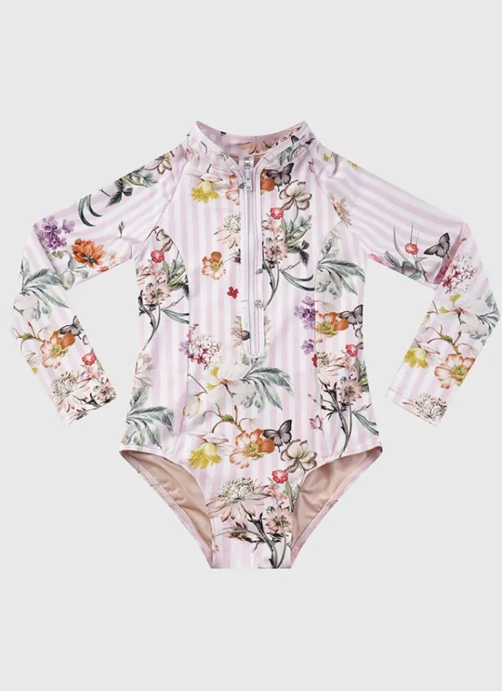 Kids Aqua Blu Long Sleeve One Piece