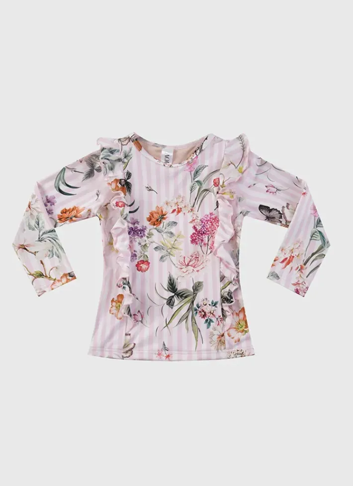 Kids Aqua Blu Long Sleeve Rash Vest