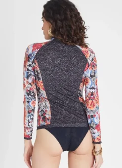 Women Aqua Blu Hayley Rash Guard