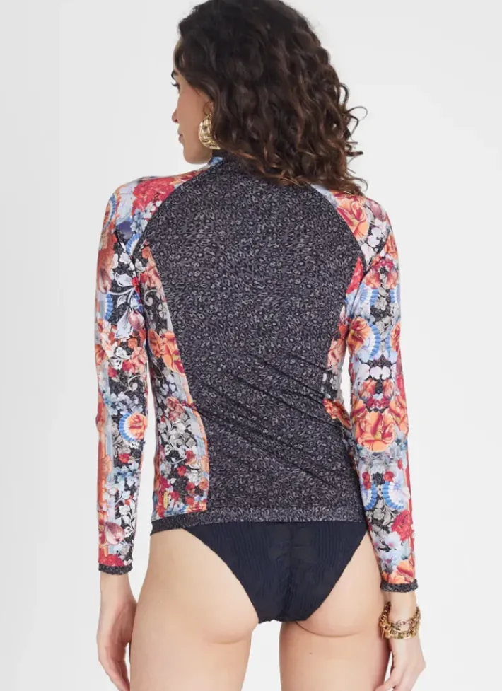 Women Aqua Blu Hayley Rash Guard