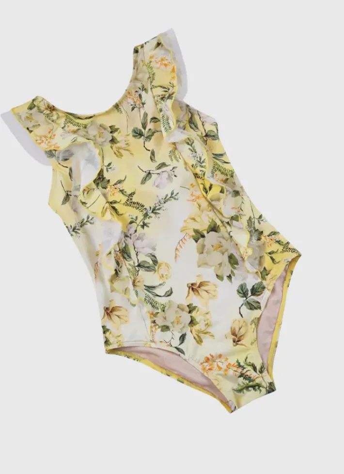 Kids Aqua Blu Frill One Piece