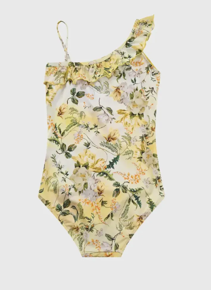 Kids Aqua Blu One Shoulder One Piece